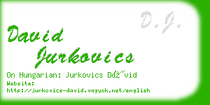 david jurkovics business card